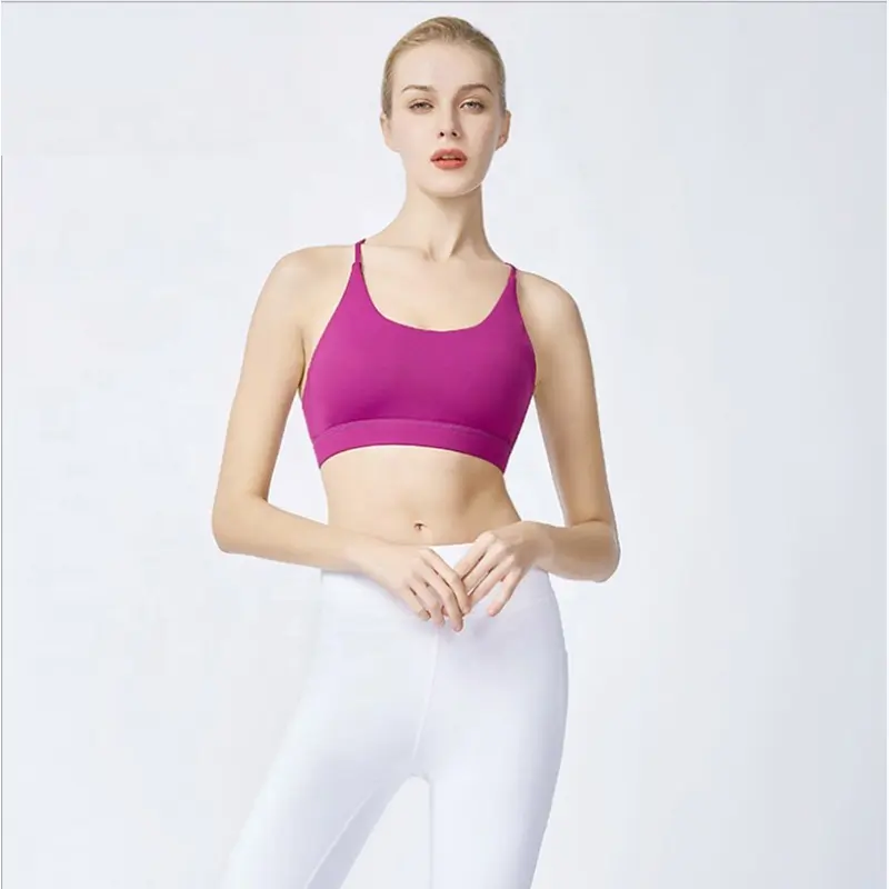 Gym Fitness Slijtage Dames Sportkleding Meisjes Sexy Yoga Beha Tops Yoga Kleding Vrouwen Top met Beha Pad