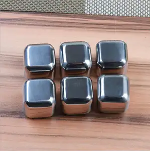 Stainless Steel 304 Bar Party Dinner Chilling Stone Metal Ice Cube