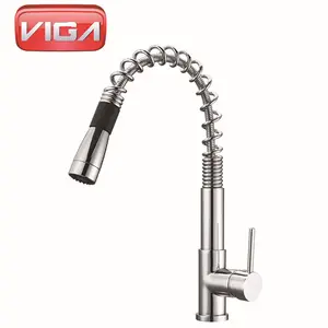 Kaiping Faucet Manufacturer UPC 61-9 NSF Lead Free Spring Kitchen Faucet Pull Out Spray