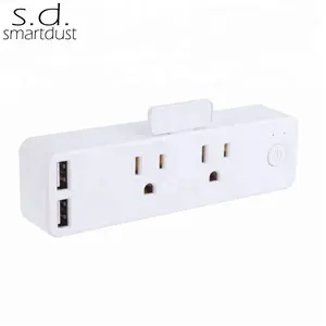 Etl US Rumah Pintar 2 Usb Pengisian Akses Internet Nirkabel Plug Socket 9003