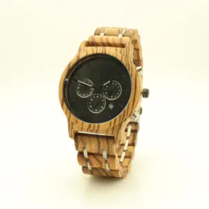 低价木表厂家批发Oem手表不锈钢男士木表