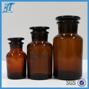 Pot en verre ambré de 125ml, bouteilles en verre avec couvercles en verre ou en liège - Product Image 6