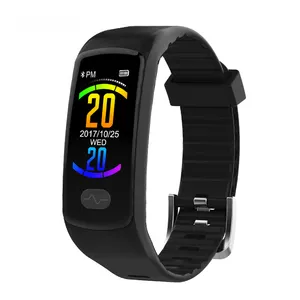 Huiers E07 Color Screen ECG+PPG Activity Fitness Tracker Heart Rate Blood Pressure Monitor Waterproof Band for IOS Android Phone