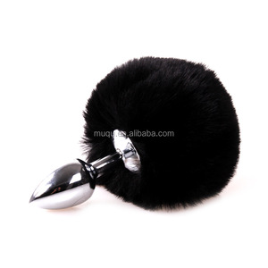 Tapón <span class=keywords><strong>Anal</strong></span> de Metal de Acero Inoxidable con Cola de Conejo para Juegos de Rol en Pareja - Product Image 4