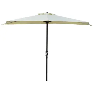 Guarda-chuva de parede bege/250 cm, pequeno guarda-chuva lateral