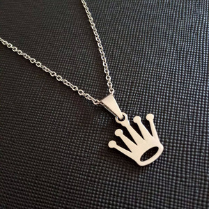 Principi corona belle gioielli della corona del pendente della collana in acciaio personalizzata su ordinazione - Product Image 3