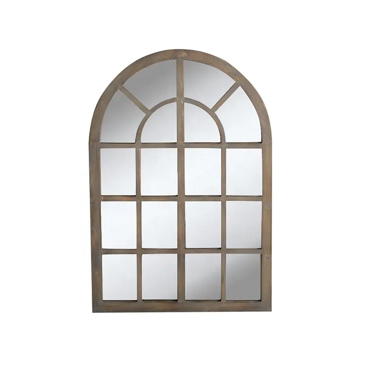 Mayco โบราณโค้งกรอบไม้สำหรับกระจกตกแต่งผนังหน้าต่าง