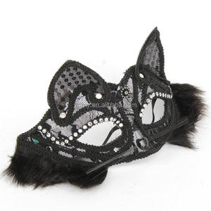 Nero di Colore Bianco Del Merletto <span class=keywords><strong>Maschere</strong></span> di <span class=keywords><strong>Animali</strong></span> - Product Image 1