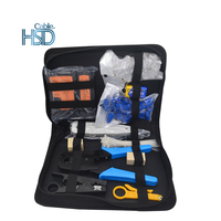 Juego de Herramientas Profesionales para Cableado de Red, Kit de Prueba para Ingenieros, Caja de Administrador, Herramienta de Crimpado, 10 en 1, Bolsa de Herramientas, Mejor Precio