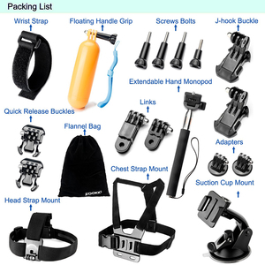 ชุดอุปกรณ์เสริม kitway สำหรับ GoPro สำหรับ HERO 10 9 8 7 6 5 4 3 Session set สำหรับ<span class=keywords><strong>4K</strong></span> และกล้องแอคชั่นอื่นๆ gopro12 - Product Image 2