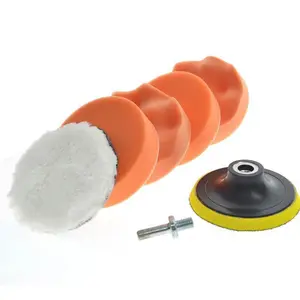 Car Polishing Wash Brush Set Sponge Waxing Washing Cosmetic Buffing Pads Kit Felt Compound Universal Supplies Auto Accessories