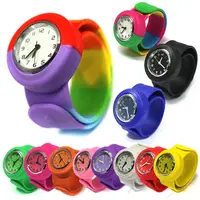 Relógio de silicone infantil, relógio de silicone elegante, para crianças, com tira de borracha, presente colorido, relógio de quartzo
