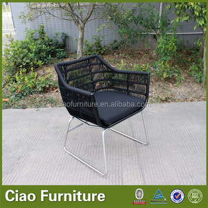 Outdoor <span class=keywords><strong>PL</strong></span> nastro in metallo sedia da giardino con base in acciaio inox - Product Image 1