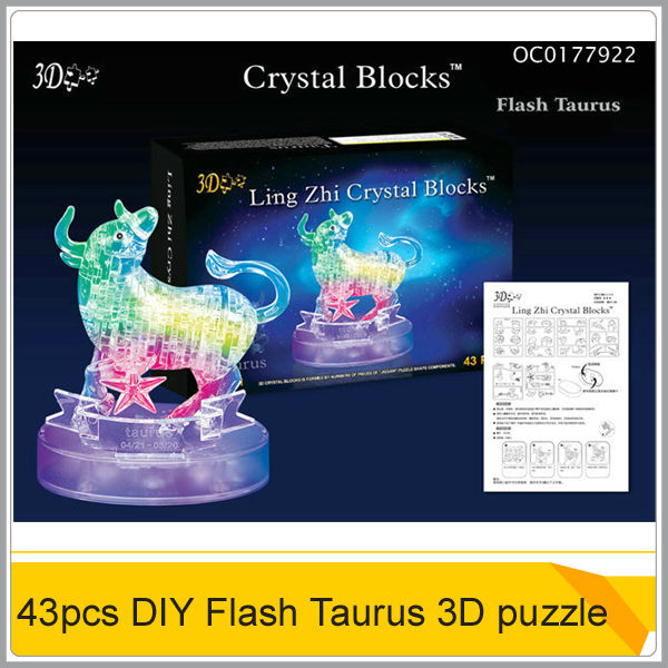 2014 горячей 43 шт diy вспышки телец кристалла 3d проблема oc0177922