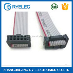 UL2651 10Pin 28AWG 2.54mm IDC Düz Şerit Kablo, gri/Kırmızı Renk, özelleştirme Hizmet - Product Image 1