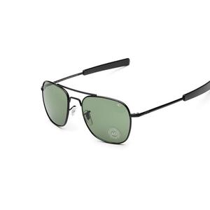 نظارات شمسية رجالية مربعة الشكل بتصميم عتيق وشعار مخصص، حماية من الأشعة فوق البنفسجية UV400، إطار معدني - Product Image 2