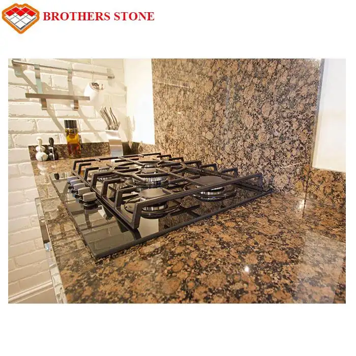 Polierte Eased Edge Baltic Brown Granite Küchen arbeits platte