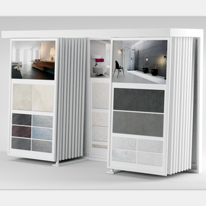 Présentoir sur pied personnalisé pour carreaux de céramique de grande taille, style poussoir, avec hauteur réglable pour la construction - Product Image 5