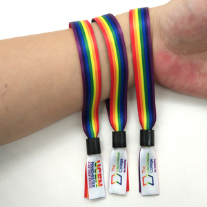 Custom <strong>Cheap</strong> Dye Sublimation Festival <strong>Fabric</strong> <strong>Wristband</strong> for Events - Product Image 4