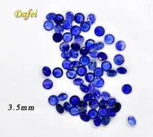 3,5 mm runde brillant geschliffenen blauer saphir edelsteine