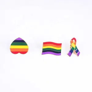 أعلى بيع قوس قزح غاي موكب مثليه الكبرياء العلم المثليين دبوس ملابس أشكال مختلفة بروش