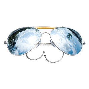Lunettes de soleil style <span class=keywords><strong>Air</strong></span> <span class=keywords><strong>Force</strong></span> avec branches à crochet, personnalisées, Gafas, lunettes de soleil de créateur d'été, verres miroir, branches en métal avec crochet - Product Image 6