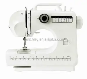Bolsa máquina de coser zigzag 12 puntos de sutura doble puntada con pedal de pie como se ve en TV FHSM-506