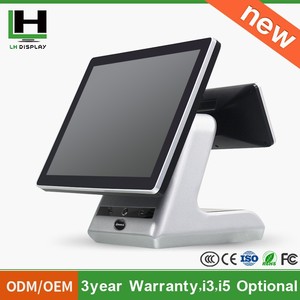 2015 15 "double screen capacitive touch POS Intel i3 i5 i7 processor option / Restaurant cash register screen touch - Product Image 1