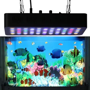 두 Channel 165 와트 LED 수족관 빛 대 한 Marine Plants Coral 암초 Fish Tank