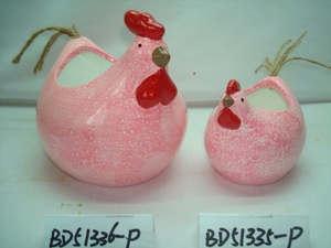 Maceta de cerámica decorativa hecha a mano para pollos y rozadores, diseño nuevo, ideal para decoración de jardín y Pascuas - Product Image 3