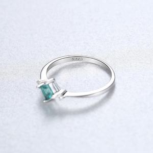 Anillos de Boda de Plata de Ley 925 CZCITY para Mujer, Color Oro Blanco, Anillos de Piedras Preciosas Sintéticas, Regalo de Joyería - Product Image 6