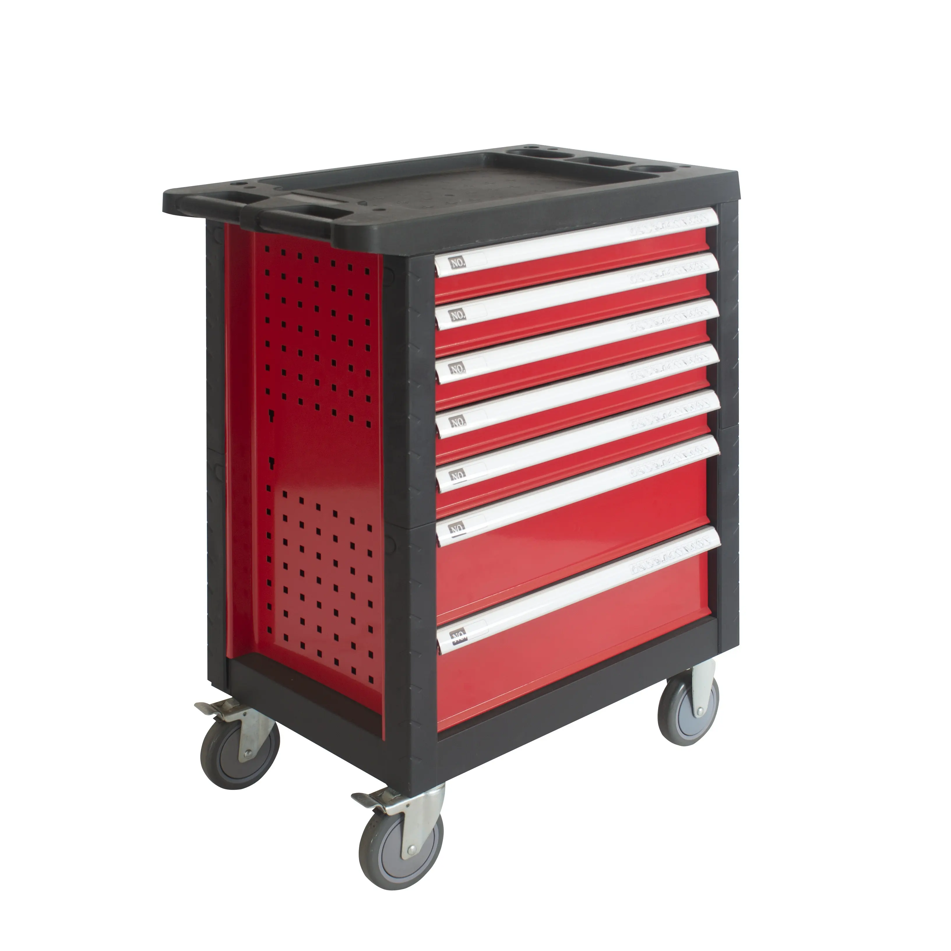 red heavy duty tool box with 7 drawers for hand tools hardware storage