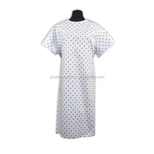 UNISEX WRAP OVER HOSPITAL PATIENT GOWN, REUSABLE DIGNIFIED NIGHT DRESS