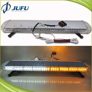 12V 24V 42 بوصة 80W LED الأبيض العنبر سقف الشاحنة الأمن مصباح ليد بار ، LED كشاف إضاءة الحالات الطارئة بار