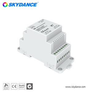 Skydance da 4 kênh Din Rail DMX 512 rdm tín hiệu Splitter Bộ khuếch đại tín hiệu trong Din Rail 2 chiều - Product Image 3