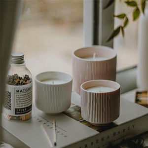 Fancy Handmade Elegant White Wedding Decorative Matte Ceramic <strong>Candlestick</strong> <strong>Holder</strong> with Lids for Christmas - Product Image 2