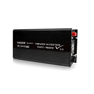 RAGGIE Inverter Tenaga Surya Harga Bagus, Inverter Daya Baterai 1600W dengan Pengisi Daya