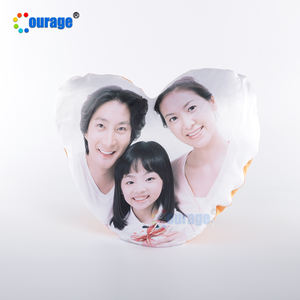 <span class=keywords><strong>Literie</strong></span> cœur orange uni Sublimation taie d'oreiller en soie vierge Polyester blanc housse de coussin carré pour impression - Product Image 4