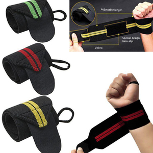 Baru Fashion Cina Pergelangan Tangan Berat Gym Tali Pergelangan Tangan Disesuaikan Angkat Berat Pergelangan Tangan Membungkus - Product Image 5