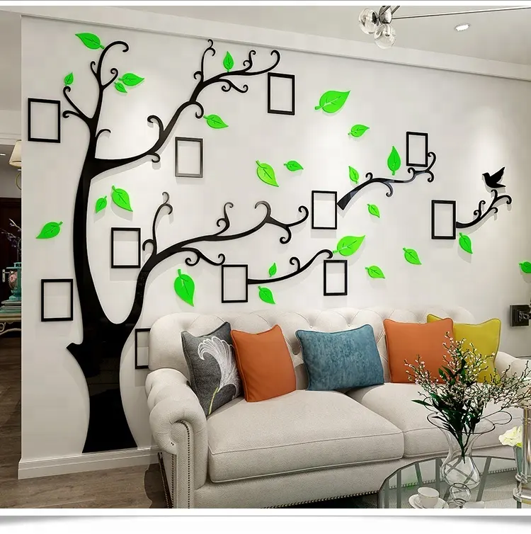 Familie Fotolijst Boom Wall Art Decal Muur Sticker Home Decor Woonkamer Slaapkamer Tv 3D Diy Muur Decor