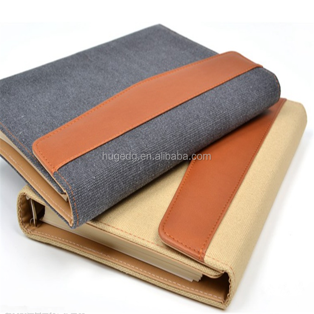 Thick Tri-fold Magnetic Spiral Binding PU Leather A5 Organizer Notebooks for Business Gift Customizable