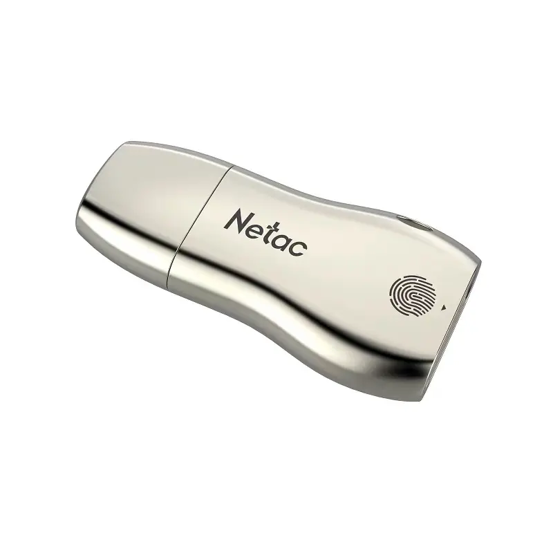 Netac 64GB USB3.0 Flash Drive U628 Zinc Alloy Fingerprint Encryption