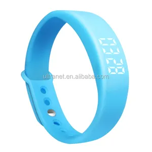 Silicone Pedometer Watch Waterproof Led Smart Bracelet Vibrate Pedometer Wristbands