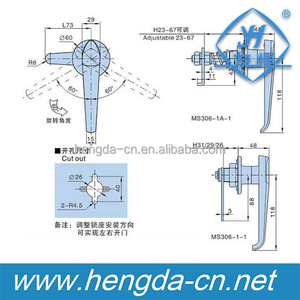 Lucchetto per maniglia a forma di ll filo per porta dell'armadio YH9688 - Product Image 5
