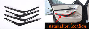 4 pz Per Mercedes benz <span class=keywords><strong>W222</strong></span> Classe S S320 Auto-styling ABS Scuro Grano di Legno Porta Interna Strisce di Decorazione trim - Product Image 3