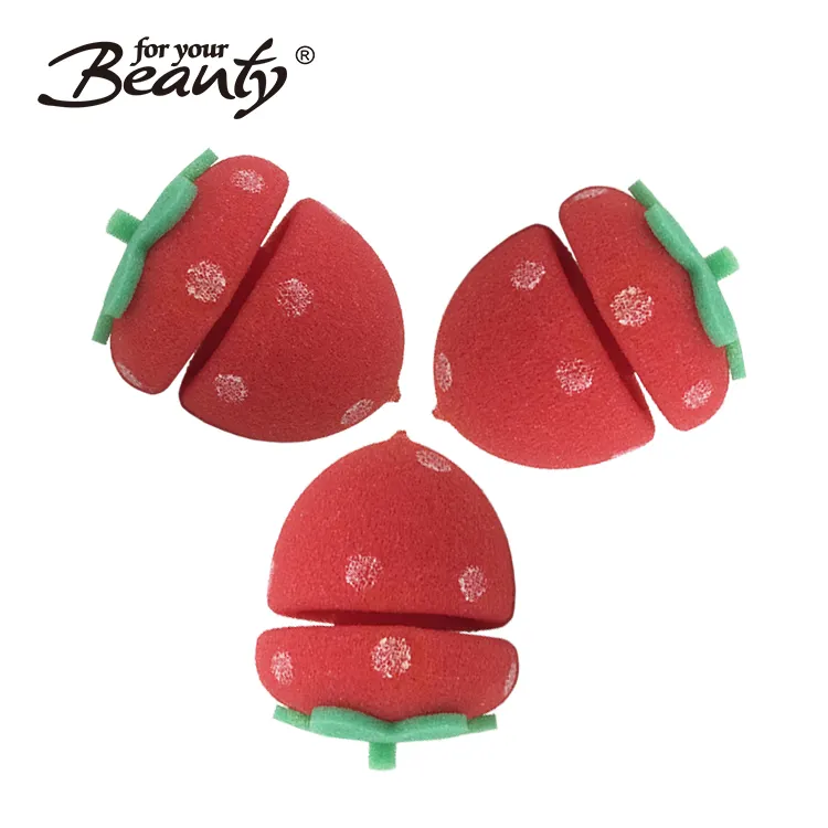 Strawberry Sleep In Hair Curlers Roller, Magic Soft Foam Sponge Curls Cho Mọi Lứa Tuổi