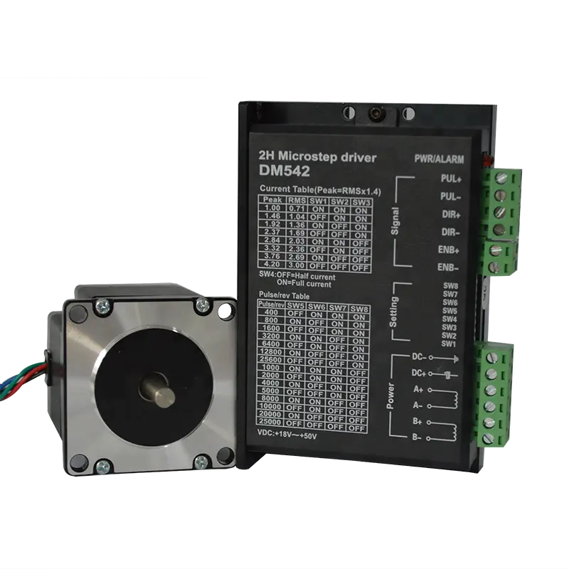 56mm 3A ile dm542 sürücü ve nema 23 step motor kiti cnc 425oz-in 3a
