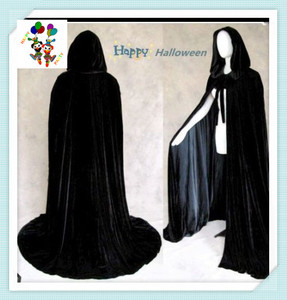 Capa de terciopelo con capucha para Halloween, Túnica de brujería, Vampire, gótico, <span class=keywords><strong>Medieval</strong></span>, púrpura, HPC-1706 - Product Image 6