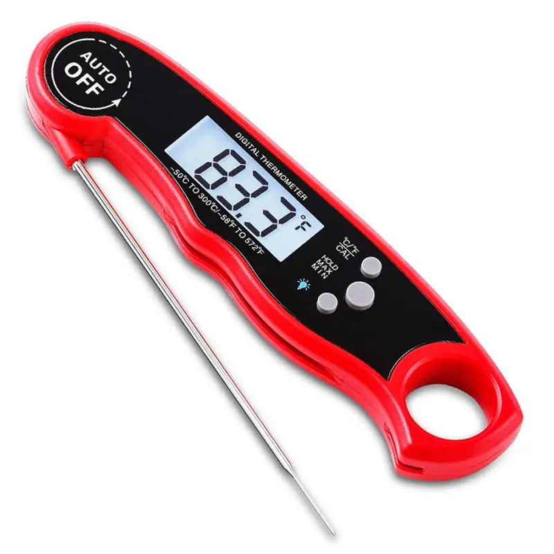 Goldgood best-selling digital folding waterproof meat thermometer with 3s ultra fast and backlit LCD