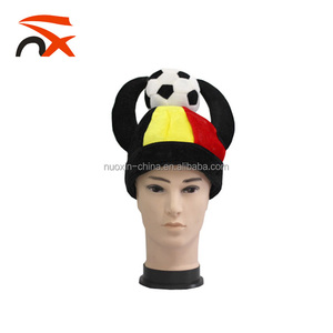 Customt Bélgica bandera Color <span class=keywords><strong>loco</strong></span> <span class=keywords><strong>carnaval</strong></span> <span class=keywords><strong>sombrero</strong></span> para los aficionados al fútbol - Product Image 5